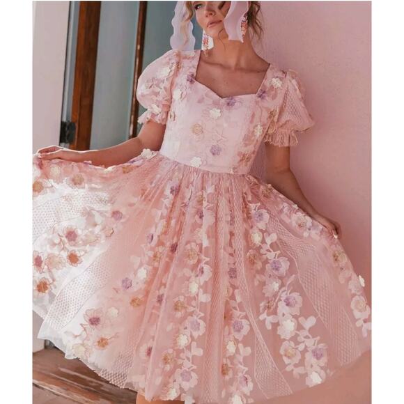 JessaKae Dresses & Skirts - NWT JessaKae Dress Women Size 2X Pink Floral Cupcake Fairy Princess Tulle